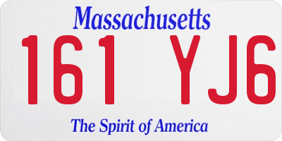 MA license plate 161YJ6