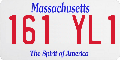 MA license plate 161YL1
