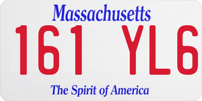 MA license plate 161YL6