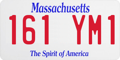 MA license plate 161YM1