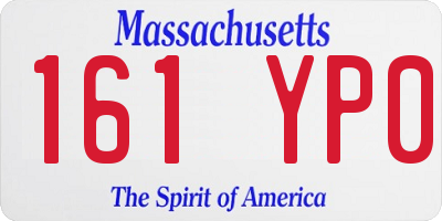 MA license plate 161YP0