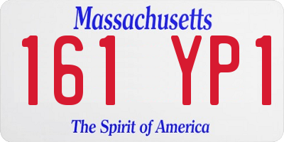 MA license plate 161YP1
