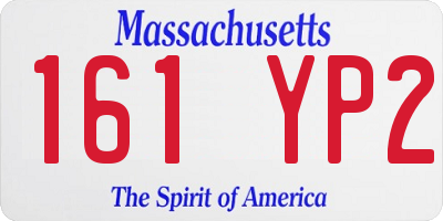 MA license plate 161YP2