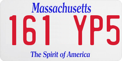 MA license plate 161YP5