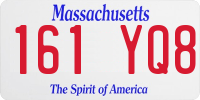 MA license plate 161YQ8