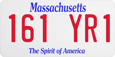 MA license plate 161YR1