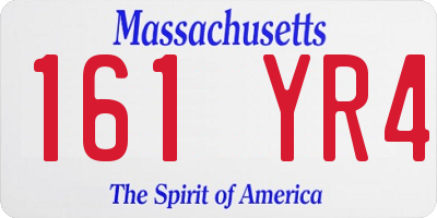 MA license plate 161YR4