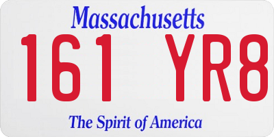 MA license plate 161YR8