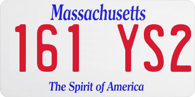 MA license plate 161YS2