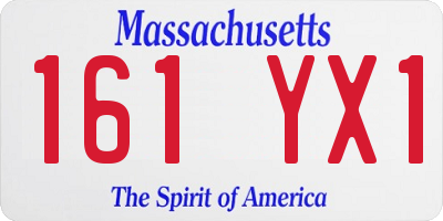 MA license plate 161YX1
