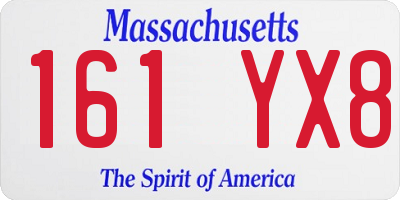 MA license plate 161YX8