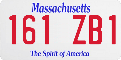 MA license plate 161ZB1