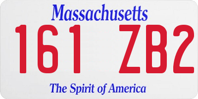 MA license plate 161ZB2