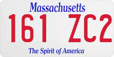 MA license plate 161ZC2