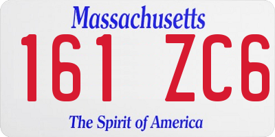 MA license plate 161ZC6