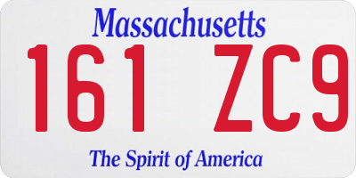MA license plate 161ZC9