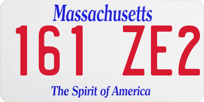 MA license plate 161ZE2