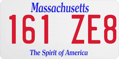 MA license plate 161ZE8