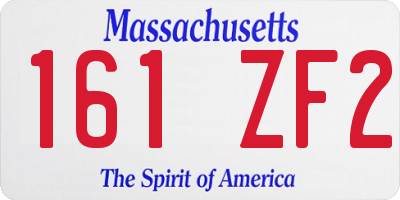MA license plate 161ZF2