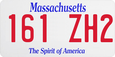 MA license plate 161ZH2