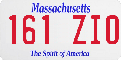 MA license plate 161ZI0