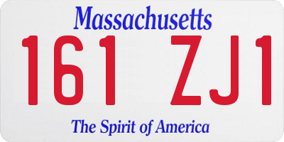 MA license plate 161ZJ1