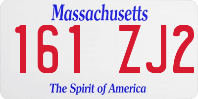 MA license plate 161ZJ2
