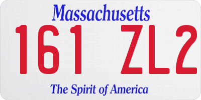MA license plate 161ZL2