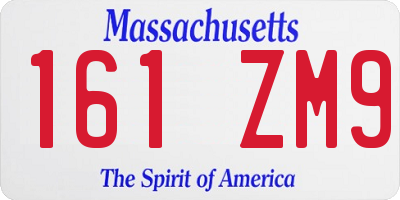 MA license plate 161ZM9