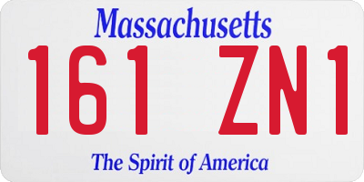 MA license plate 161ZN1