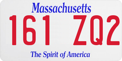 MA license plate 161ZQ2