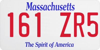 MA license plate 161ZR5