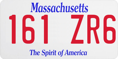 MA license plate 161ZR6