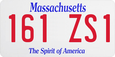 MA license plate 161ZS1
