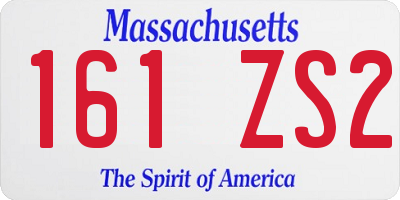 MA license plate 161ZS2