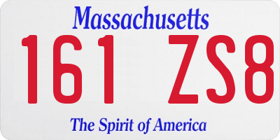 MA license plate 161ZS8
