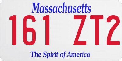 MA license plate 161ZT2