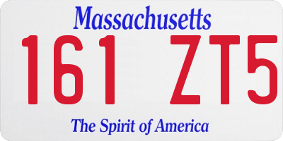 MA license plate 161ZT5