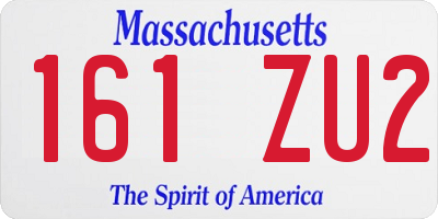 MA license plate 161ZU2