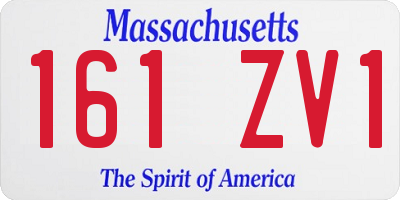 MA license plate 161ZV1