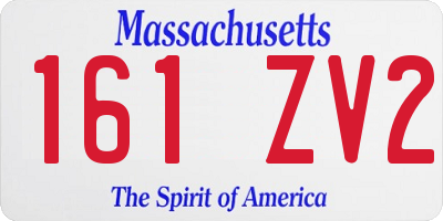 MA license plate 161ZV2