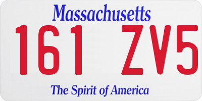 MA license plate 161ZV5
