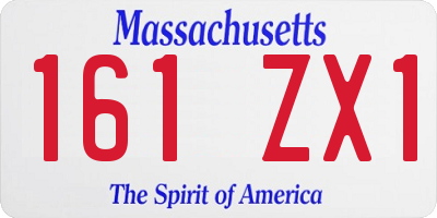 MA license plate 161ZX1