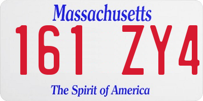 MA license plate 161ZY4