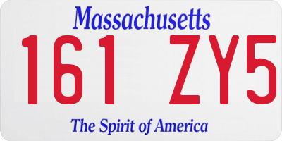 MA license plate 161ZY5