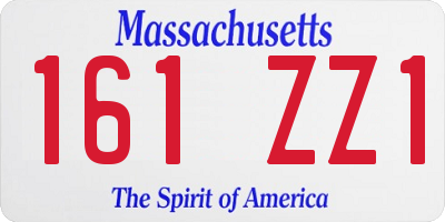 MA license plate 161ZZ1