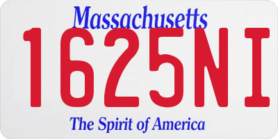 MA license plate 1625NI