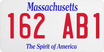 MA license plate 162AB1