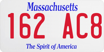 MA license plate 162AC8