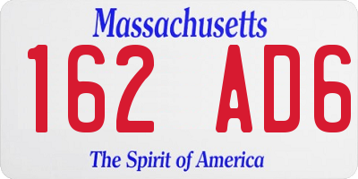 MA license plate 162AD6